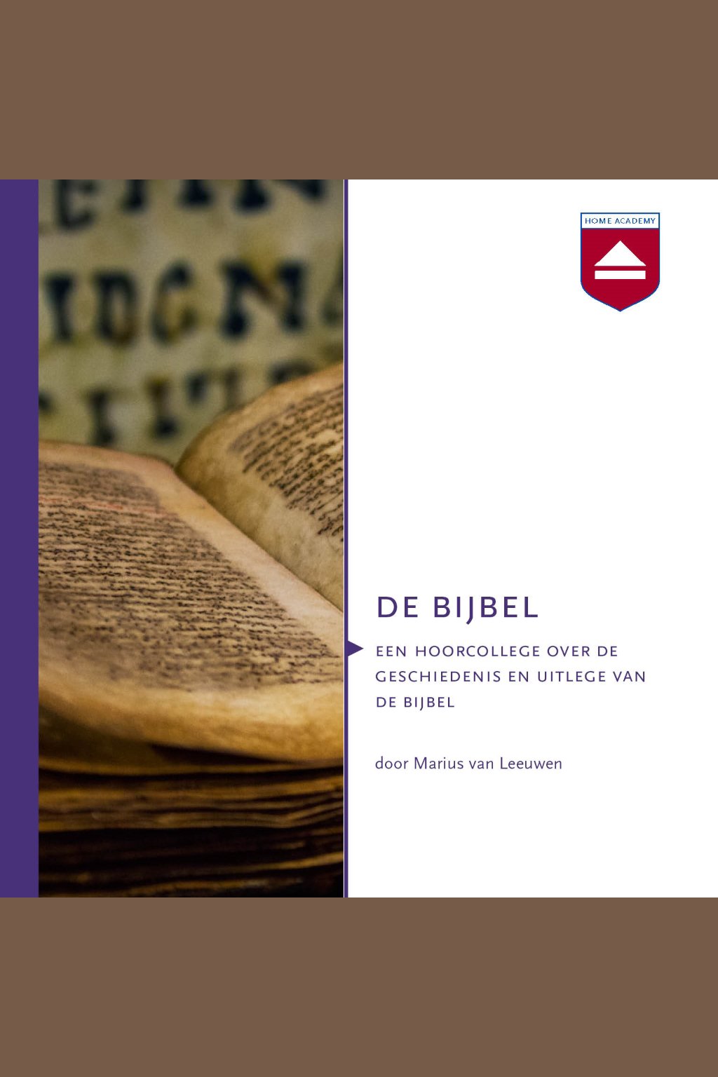 Cover van De bijbel : een hoorcollege over de geschiedenis en uitleg van de bijbel