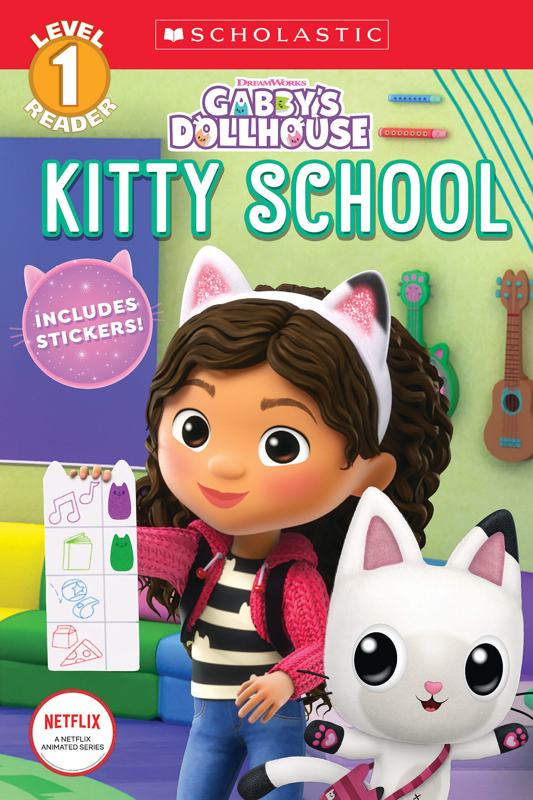 Cover image for Kitty School (Gabby's Dollhouse: Scholastic Reader, Level 1) [electronic resource] :