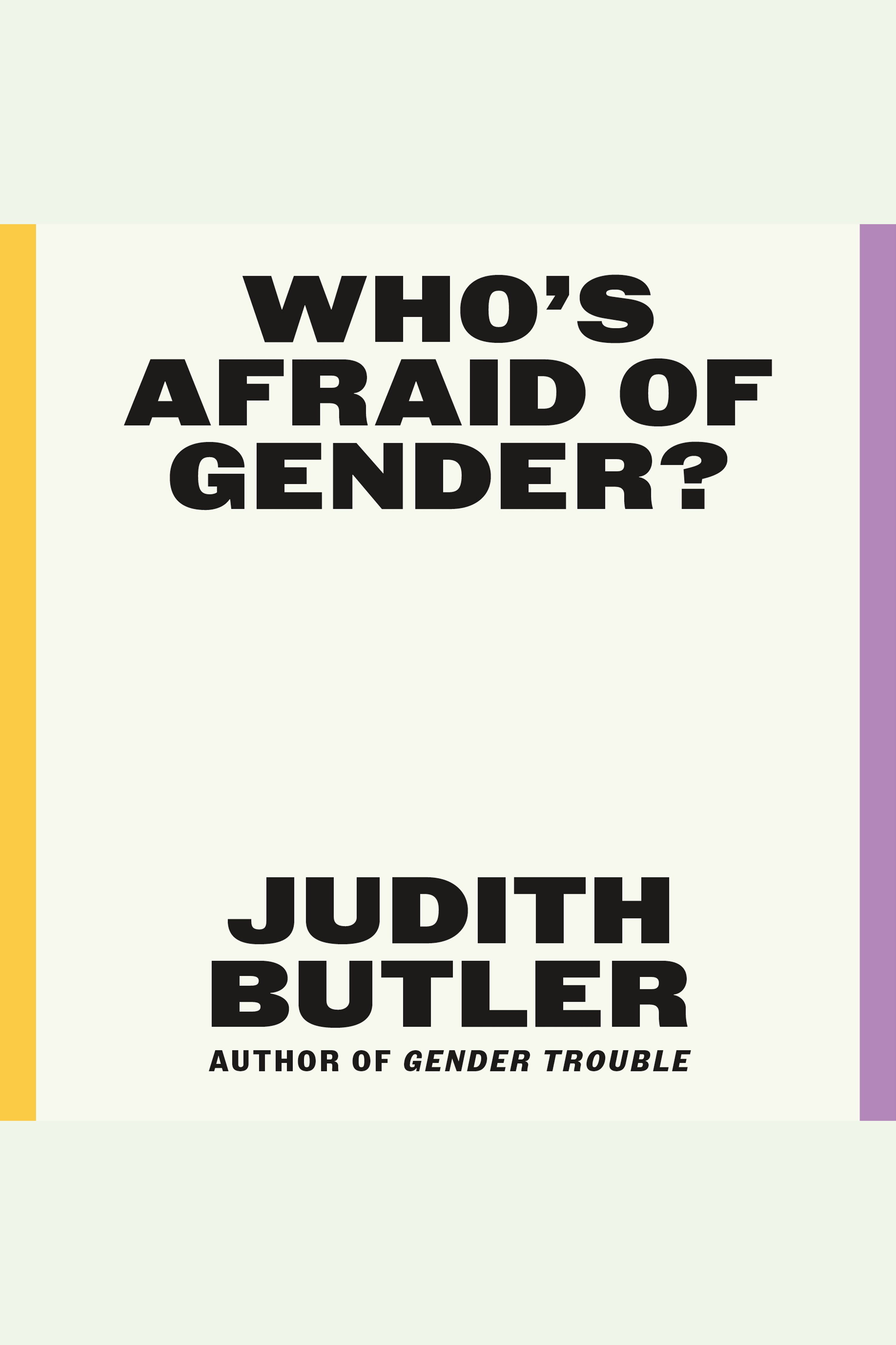 Who's Afraid of Gender? cover image