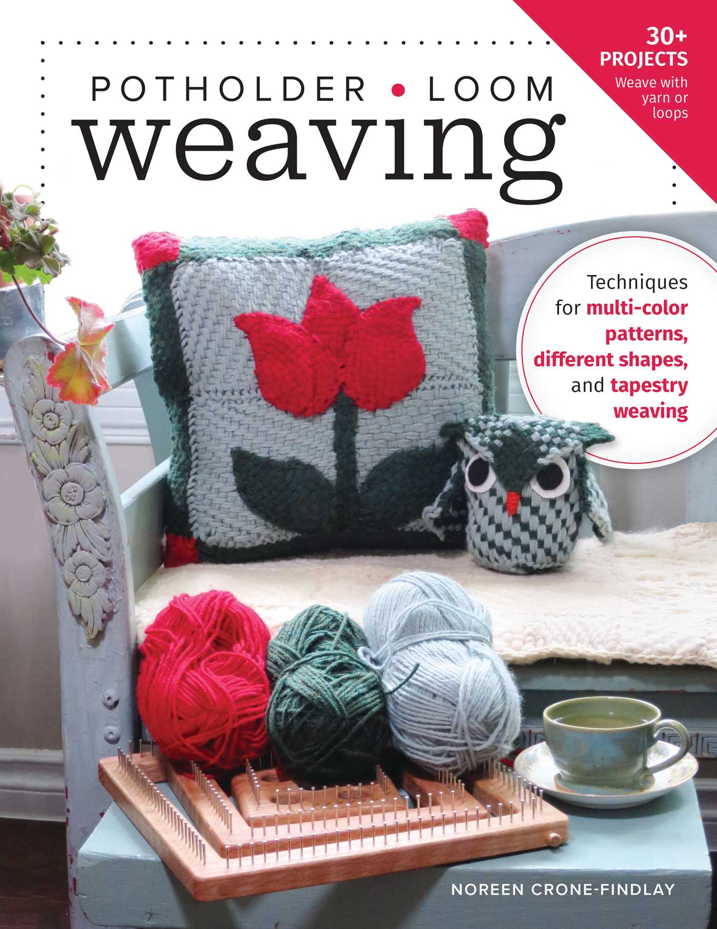 Potholder Loom Weaving Techniques for multi-color patterns, different shapes, and tapestry weaving cover image