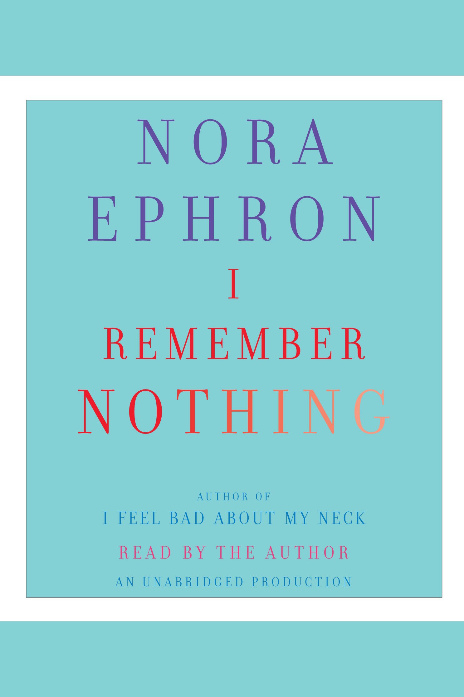 I remember nothing and other reflections cover image