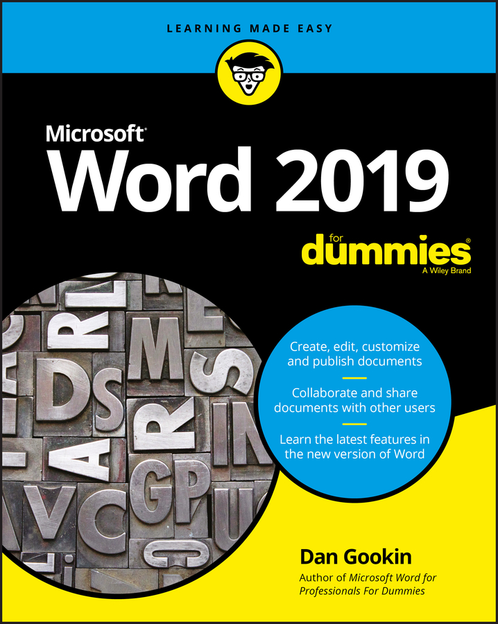 Word 2019 for dummies cover image