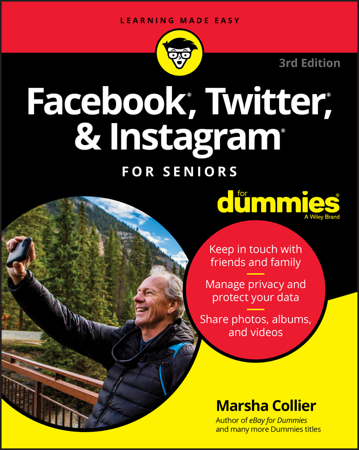 Facebook, Twitter, and Instagram for seniors for dummies cover image