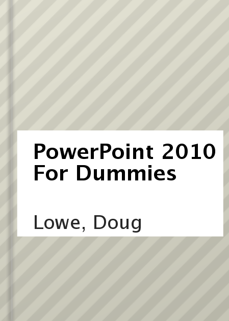 PowerPoint 2010 for dummies cover image