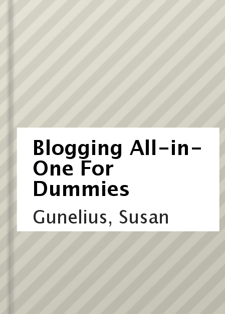 Blogging all-in-one for dummies cover image